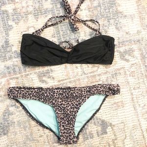Leopard & Black Bikini Medium